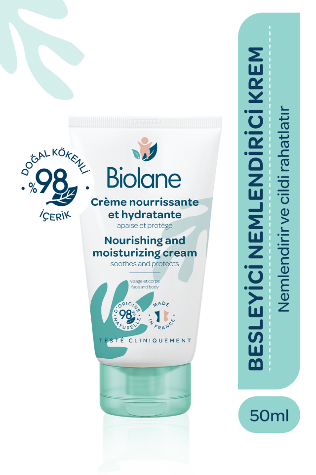 %98 Doğal İçerikli Tahriş Azaltıcı Yenileyici Besleyici ve Nemlendirici Krem (50ml)