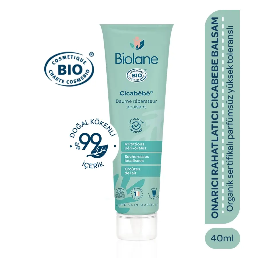 %99 Doğal İçerikli Tahriş Hasar Yatıştırıcı Onarıcı Nemlendirici Cicabebe Cica Organik Balsam (40ml)