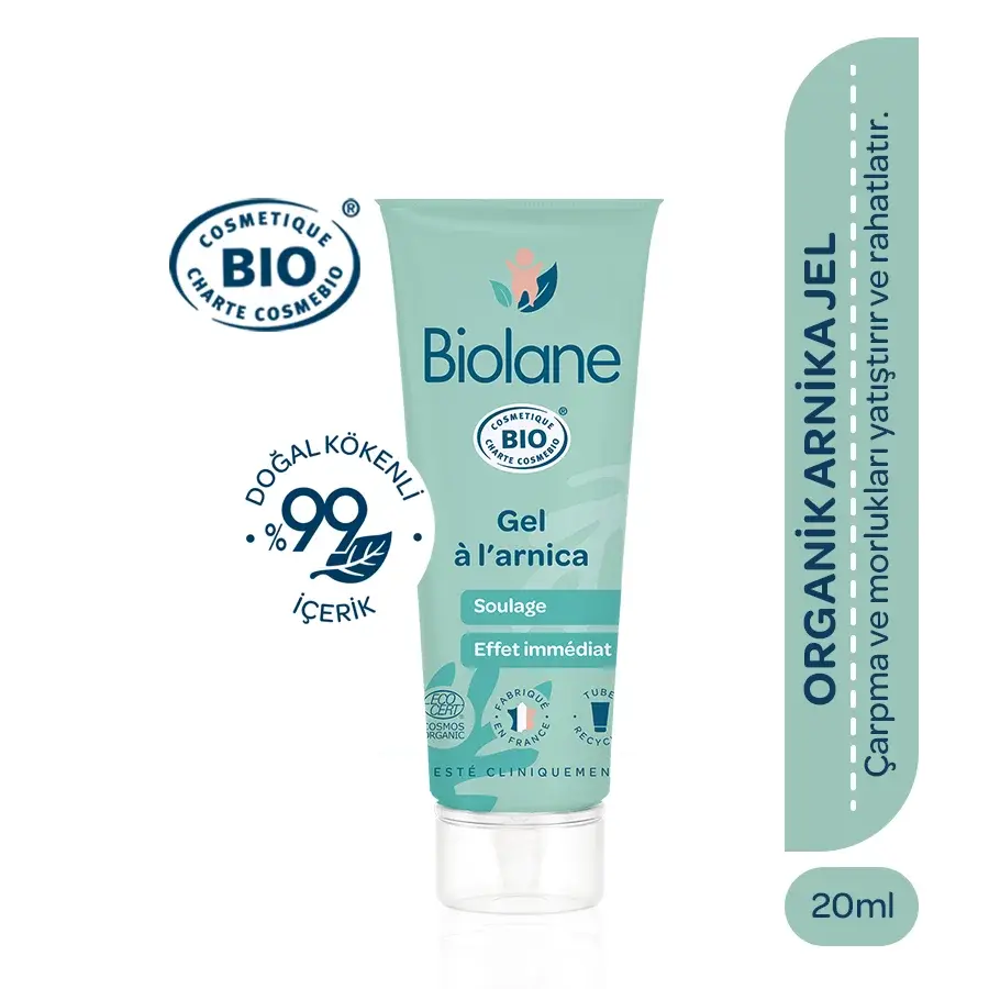 %99 Doğal İçerikli Morluk ve Çarpma Yatıştırıcı Rahatlatıcı Parfümsüz Organik Arnika Jel (20ml)