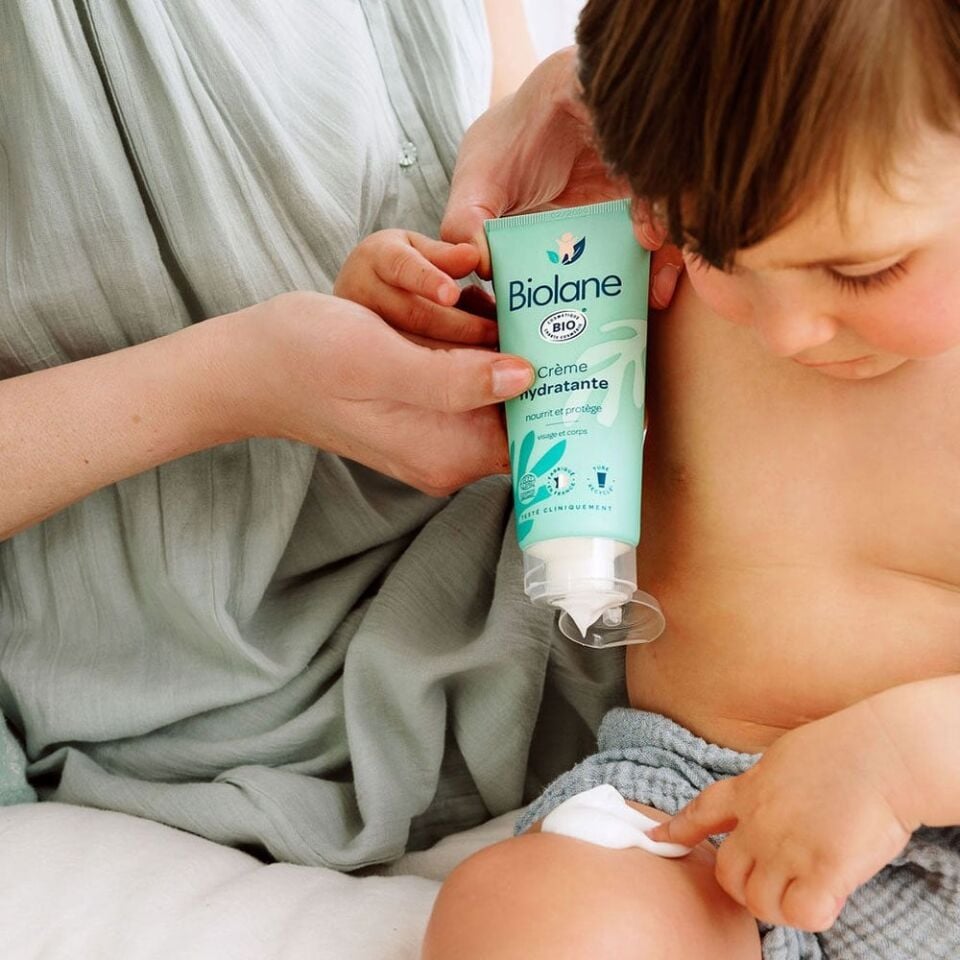 %99 Doğal İçerikli Hassas Ciltler için Nemlendirici Organik Bebek Çocuk Yüz ve Vücut Kremi (100ml)