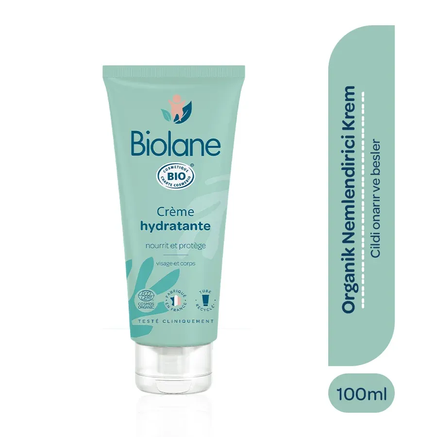 %99 Doğal İçerikli Hassas Ciltler için Nemlendirici Organik Bebek Çocuk Yüz ve Vücut Kremi (100ml)