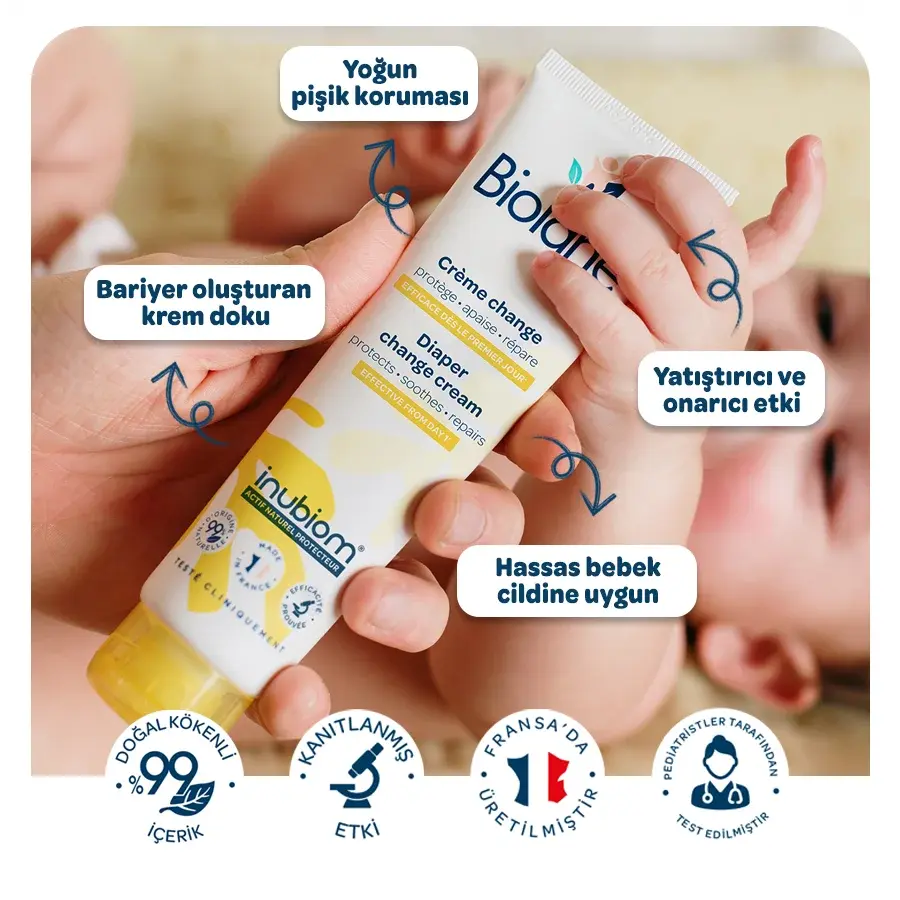%98 Doğal İçerikli Bebek Pişik Önleyici Koruyucu Nemlendirici Bakım Kremi (100ml)