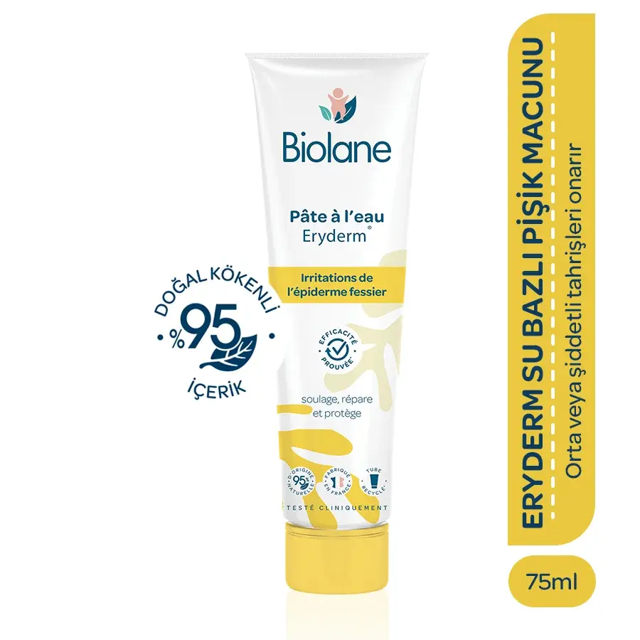 %95 Doğal içerikli Su Bazlı Pişik Önleyici Koruyucu Nemlendirici Doğal Kökenli Macun Krem (75ml)