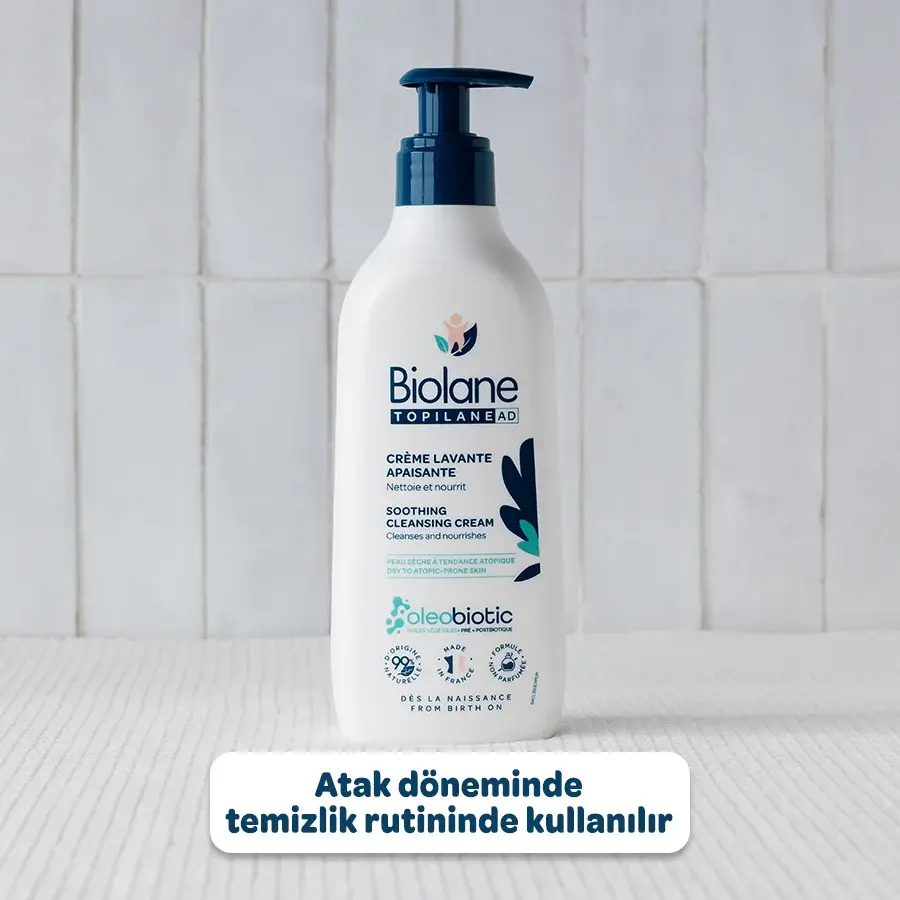 Atopik Kuru ve Kuru Cilt için %99 Doğal İçerikli Onarıcı Yatıştırıcı Temizleyici Krem (350ml)